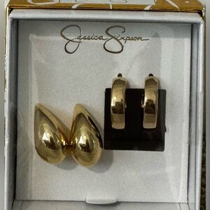 Jessica Simpson Gold Hoop Earrings